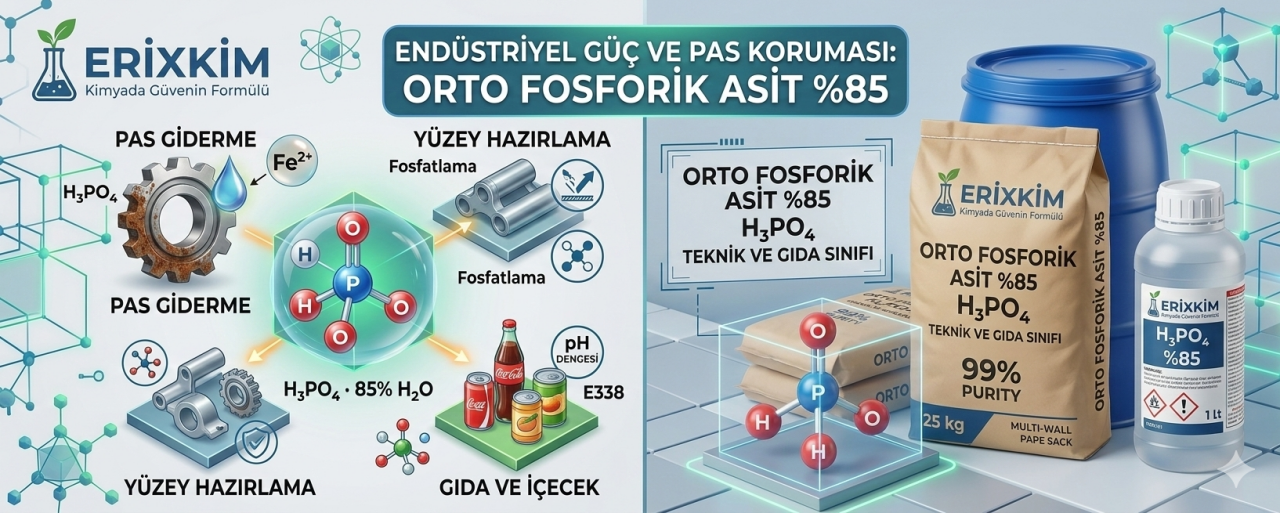 Ortho Fosforik Asit 1 Lt %85 - Yüksek Saflık Endüstriyel Asit- Ortho phosphoric acid