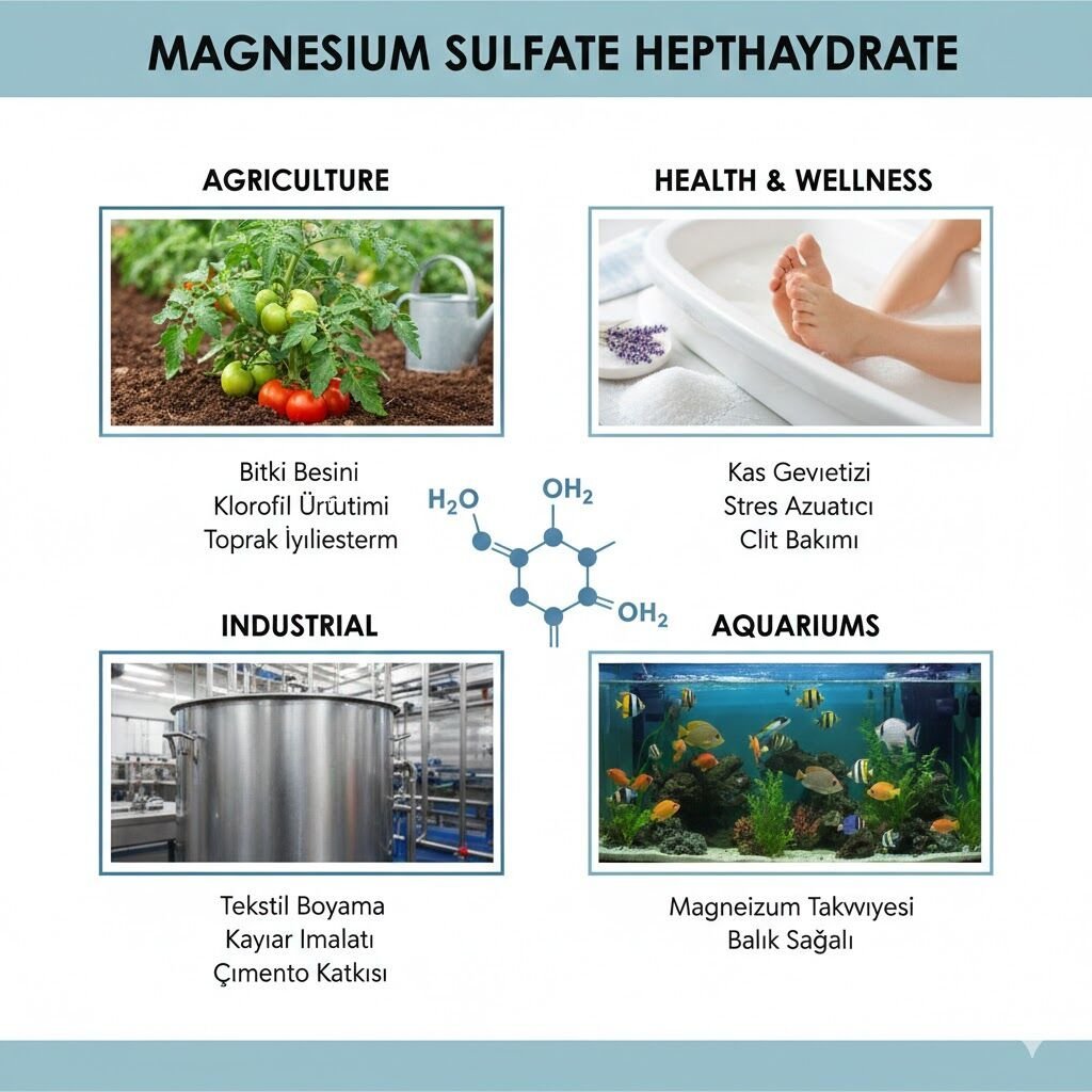 Magnezyum Sülfat Heptahidrat (Epsom Tuzu) - %100 Saf ve Çok Amaçlı