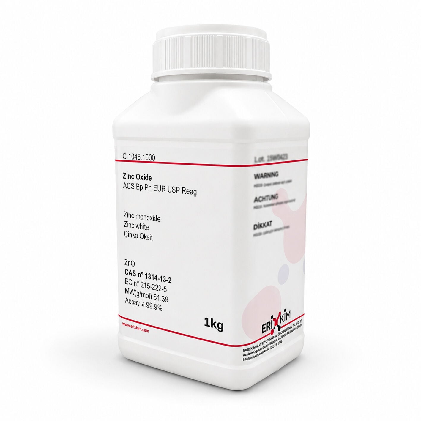 Çinko Oksit 1 Kg - Zinc Oxide USP (Altın Mühür) - %99.9 Saf Kalite