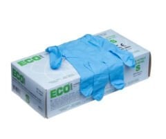 Eco Mavi Pudrasız Nitril Eldiven Small 100'Lü