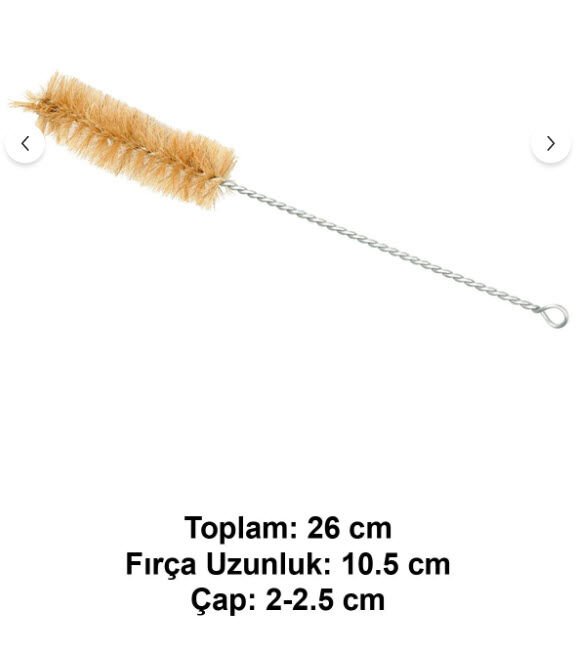 Tüp Temizleme Fırçası - Orta Boy 26 cm / Çap: Ø 2-2.5 cm