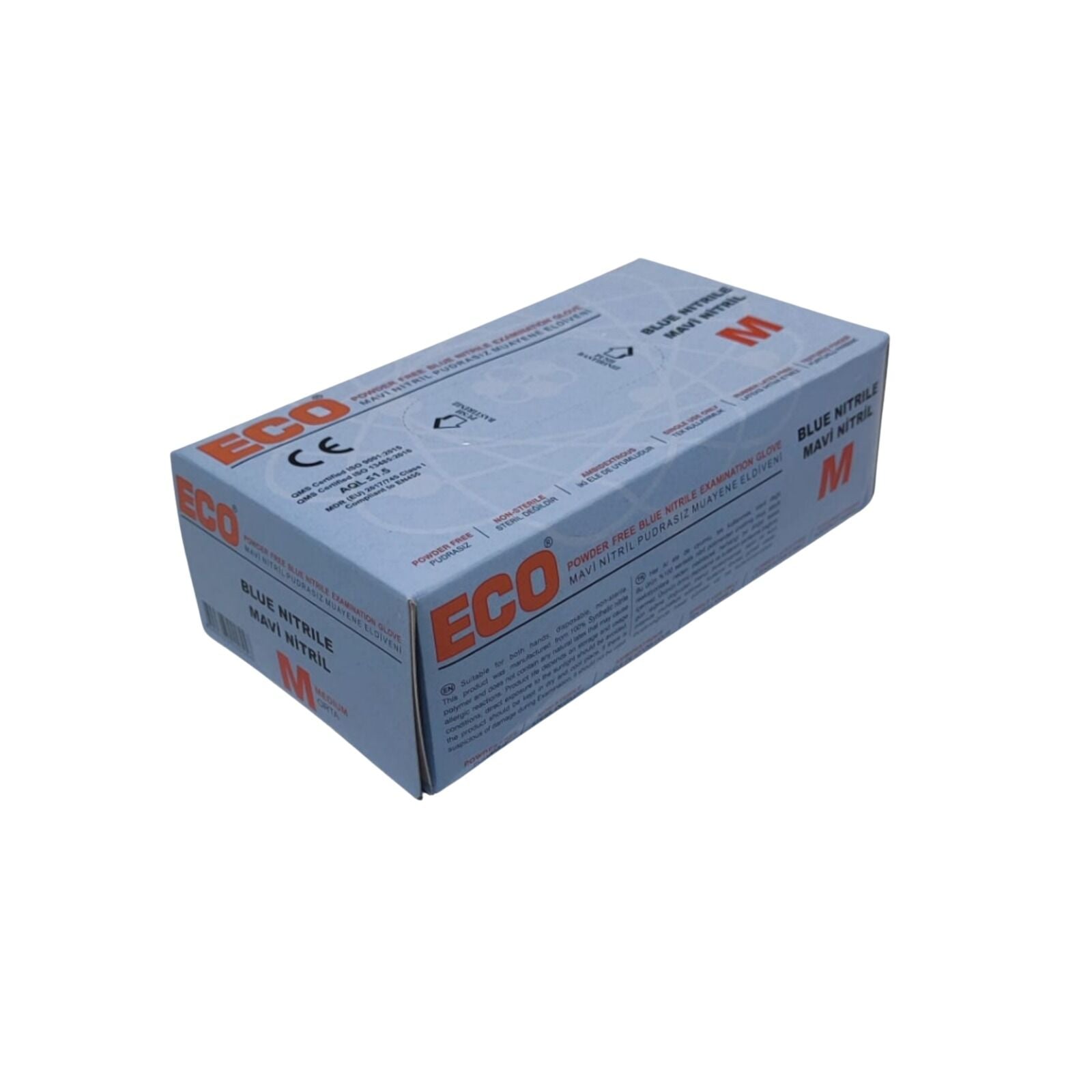 ECO Nitril Eldiven Mavi Medium (M) 100'lü Paket
