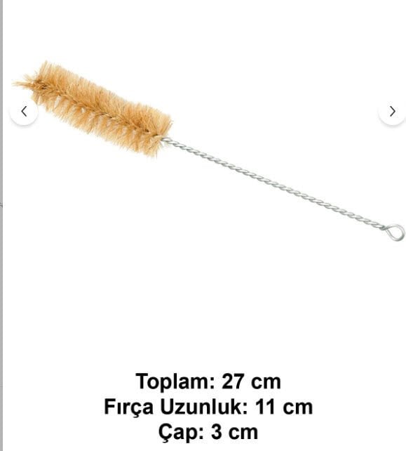 Tüp Temizleme Fırçası - Büyük Boy 27 cm / Çap: Ø 3 cm