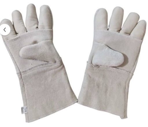 Isı Eldiveni 33 cm Beş Parmak Extra Güçlendirme Yüksek Sıcaklık El Koruyucu 1 Çift