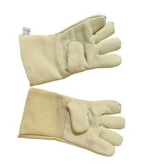 Sıcaklık Eldiveni Beş parmak 33 cm Ultra Çift Astarlı Yüksek Isı Kevlar Eldiven 1 Çift