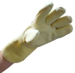 Sıcaklık Eldiveni Beş parmak 33 cm Ultra Çift Astarlı Yüksek Isı Kevlar Eldiven 1 Çift