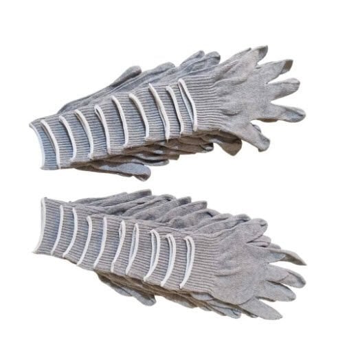 İş Eldiveni Ham Örgü 20 cm – Polyester, 10 Çift Pakette