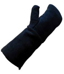 Tek Parmak Isı Eldiveni Siyah 33 cm Yüksek Sıcaklık El Koruyucu 1 Çift