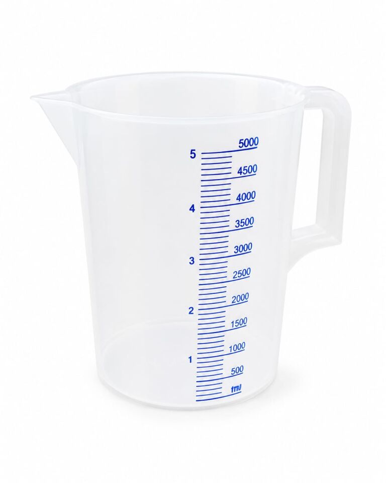 Plastik Beher 5 Litre - Mavi Skala Ölçü Kabı