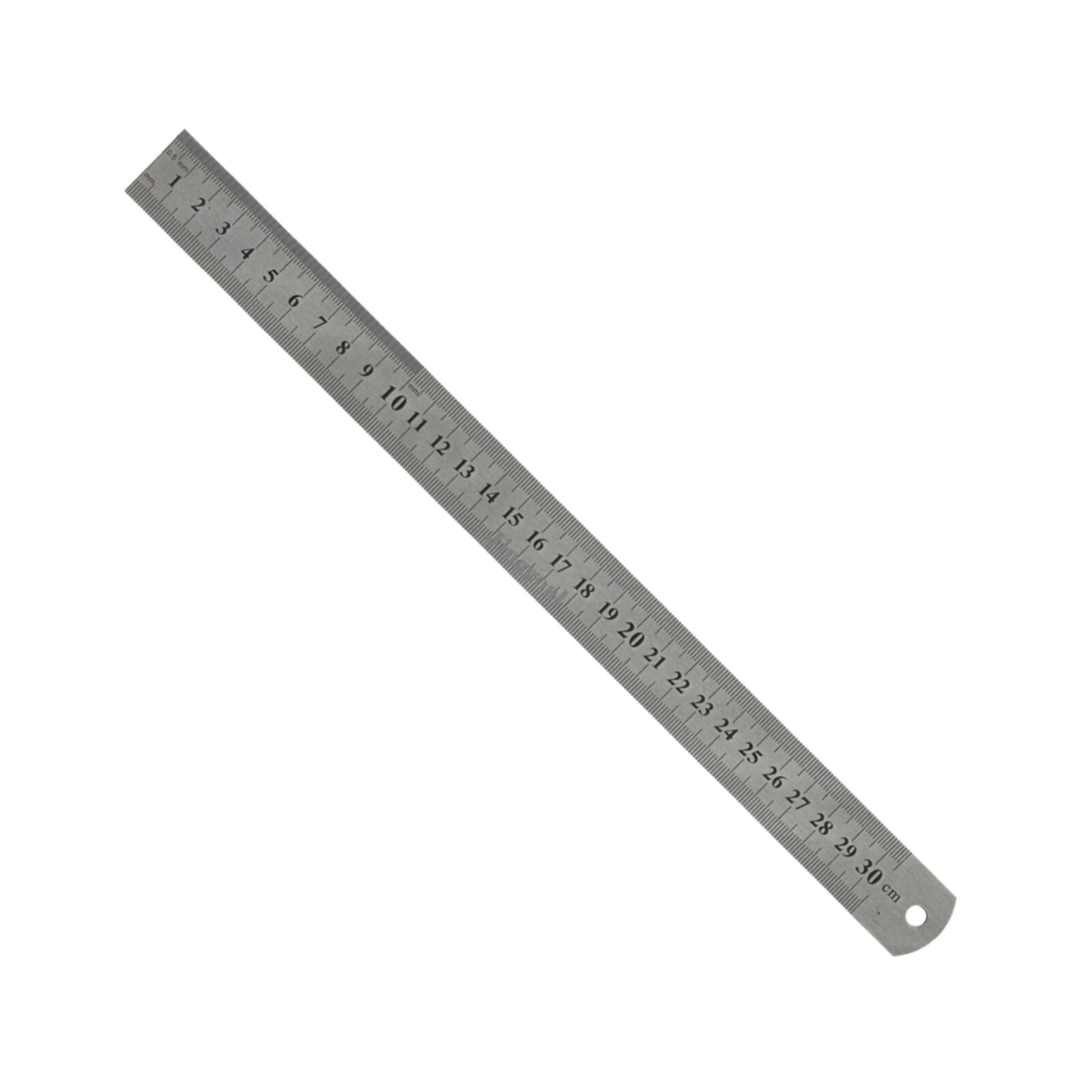 Metal Cetvel 30 cm Paslanmaz Çelik Çift Taraflı