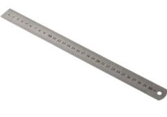 Metal Cetvel 30 cm Paslanmaz Çelik Çift Taraflı
