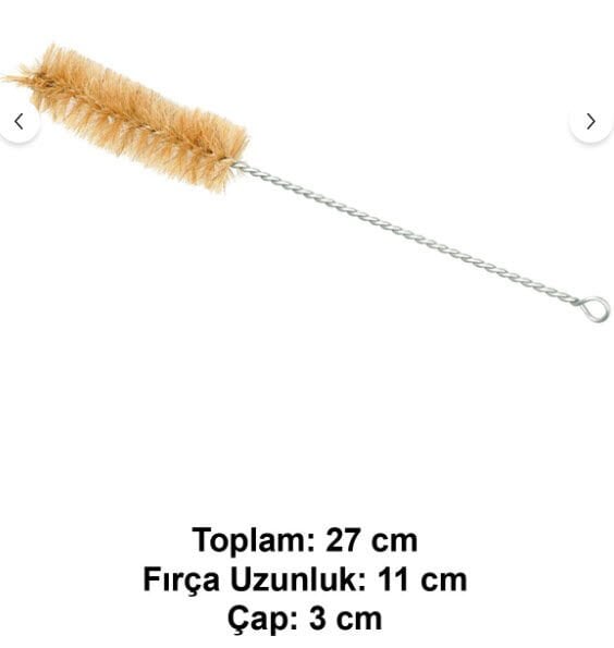 Tüp Temizleme Fırçası - Büyük Boy 27 cm / Çap: Ø 3 cm