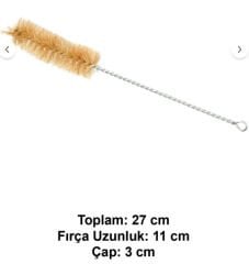 Tüp Temizleme Fırçası - Büyük Boy 27 cm / Çap: Ø 3 cm