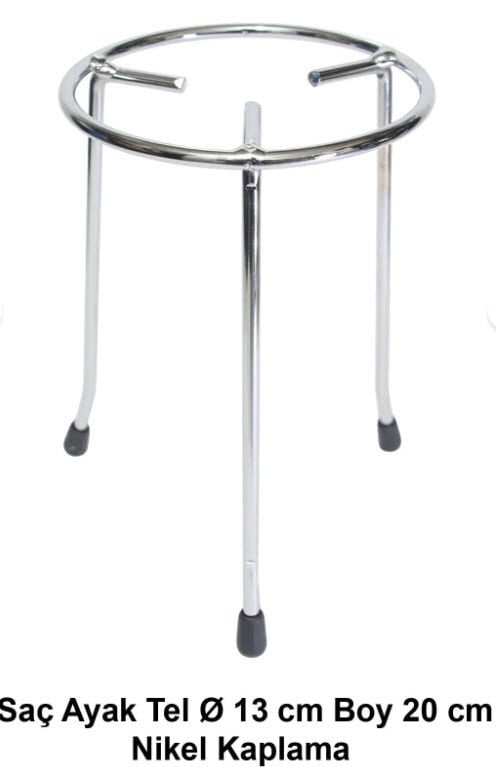 Saç Ayak Tel Ø 13 cm Boy 20 cm Nikel Kaplama