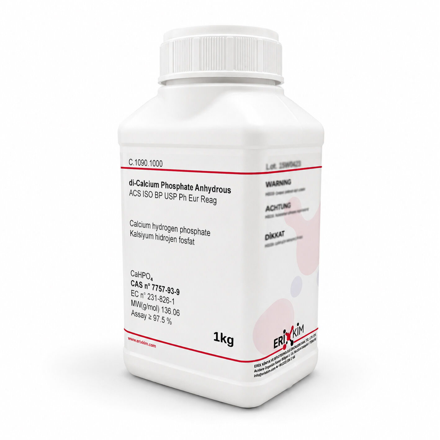 Dikalsiyum Fosfat 1 Kg - di-Calcium Phosphate Anhydrous