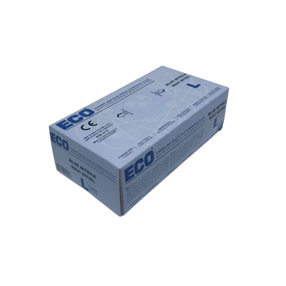 ECO Mavi Nitril Eldiven Large (L) 100'lü Paket