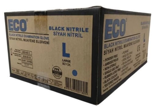 Nitril Eldiven Siyah – L - 20 Paket/Kol
