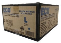 Nitril Eldiven Siyah – L - 20 Paket/Kol