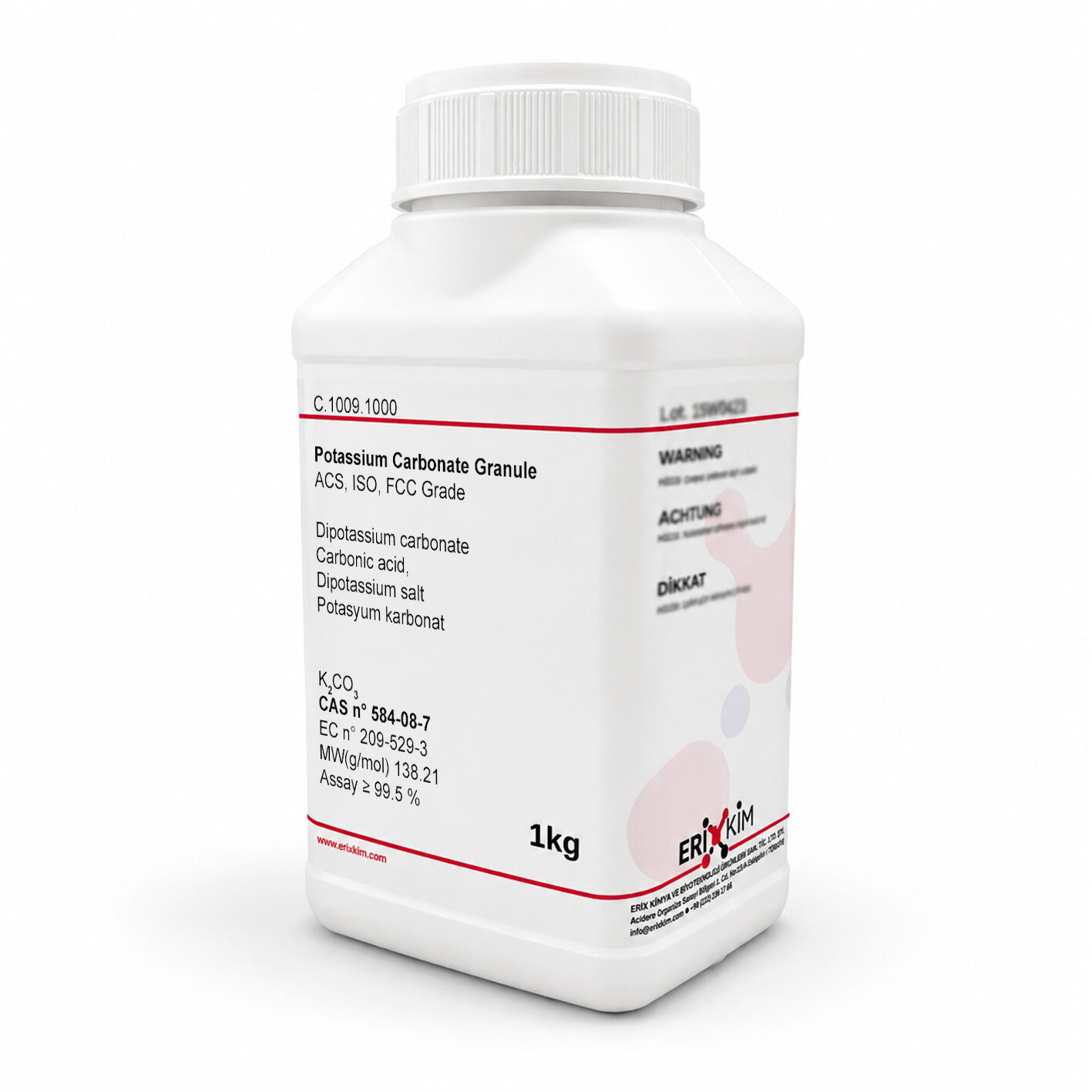 Potasyum Karbonat Granül 1 Kg - Potassium Carbonate Granule