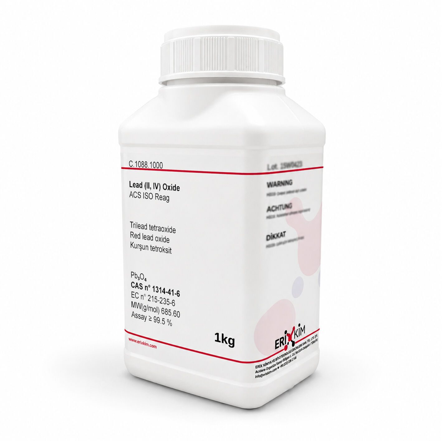 Kurşun Oksit Sülyen 1 Kg - Lead II,IV Oxide