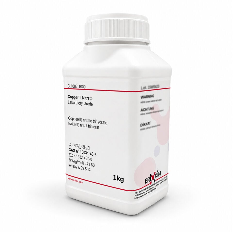 Bakır II Nitrat Trihidrat 1Kg - Copper II Nitrate Trihydrate