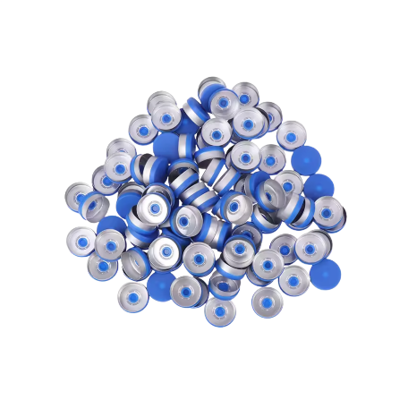 Alüminyum Kapak 20 mm - Mavi Flakon Vial Kapağı 100 Adet