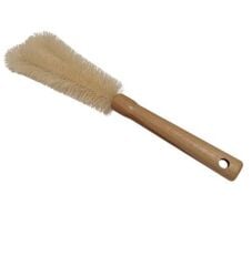 Şişe Erlen Temizleme Fırçası 30 cm - Ahşap Saplı Eğik Uçlu Temizlik Fırçası