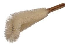 Şişe Erlen Temizleme Fırçası 30 cm - Ahşap Saplı Eğik Uçlu Temizlik Fırçası