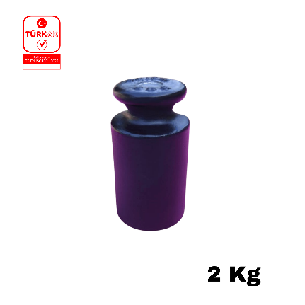 Kalibrasyon Kütlesi 2 Kg M1 Demir Döküm Etalon Sertifikalı Terazi Ağırlığı
