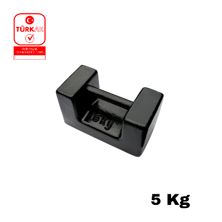 Kalibrasyon Kütlesi 5 Kg M1 Demir Döküm Etalon Sertifikalı Terazi Ağırlığı
