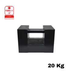 Kalibrasyon Kütlesi 20 Kg M1 Demir Döküm Etalon Sertifikalı Terazi Ağırlığı