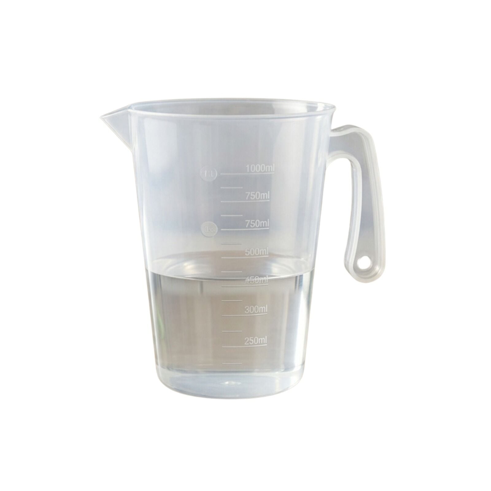 Plastik Kulplu Beher 1000 ml – Kabartma Skalalı Ölçü Kabı