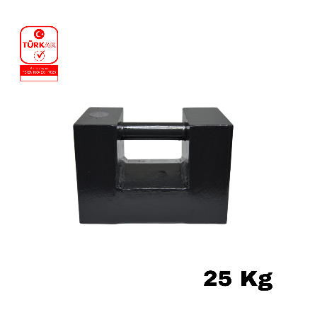 Kalibrasyon Kütlesi 25 Kg M1 Demir Döküm Etalon Sertifikalı Terazi Ağırlığı