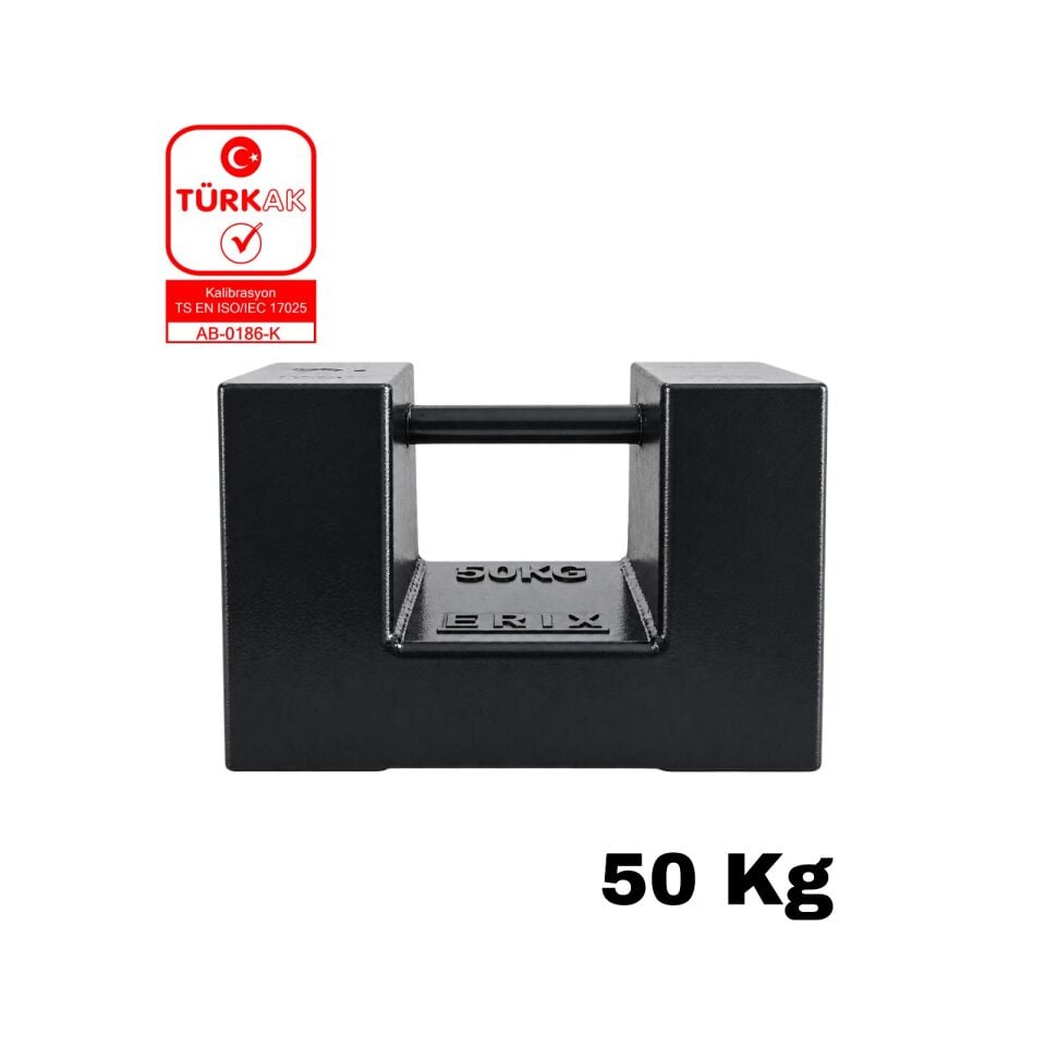 Kalibrasyon Kütlesi 50 Kg M1 Demir Döküm Etalon Sertifikalı Terazi Ağırlığı