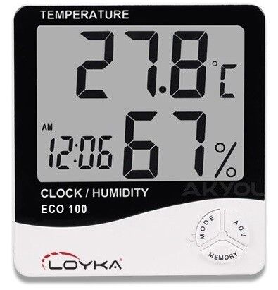 Dijital Sıcaklık ve Nem Ölçer - 50°C +70°C LCD Ekran Termometre Higrometre