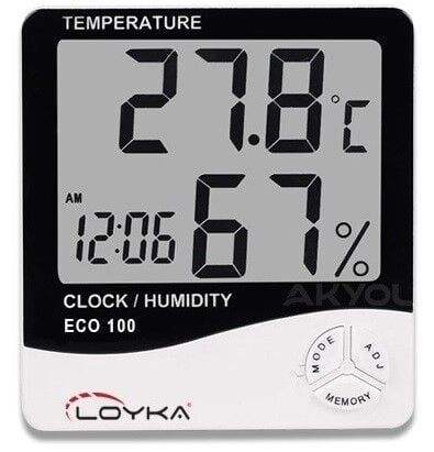 Dijital Sıcaklık ve Nem Ölçer - 50°C +70°C LCD Ekran Termometre Higrometre