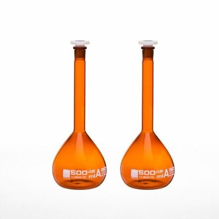 Balon Joje Amber 500 ml Plastik Kapaklı 2 Adet – Laboratuvar Ölçüm Şişesi