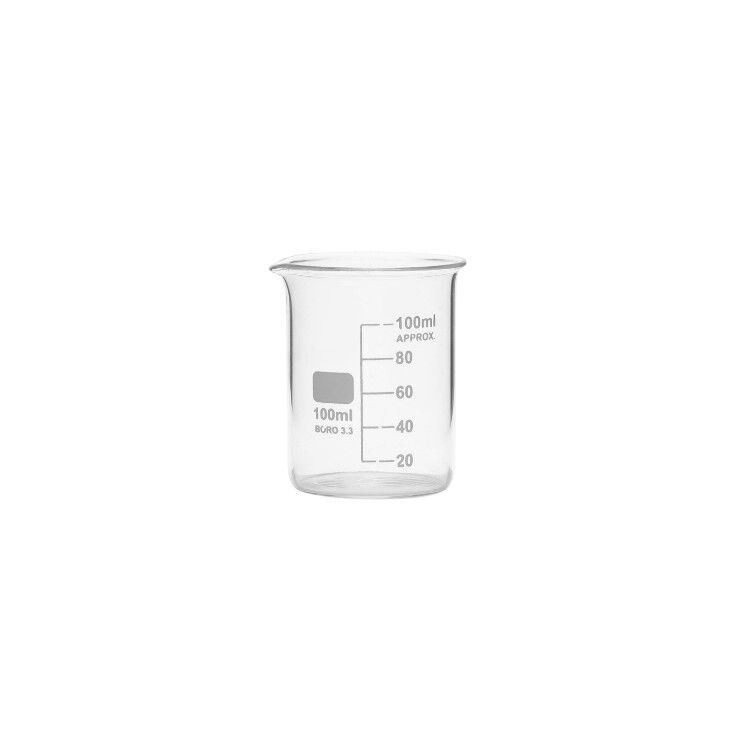 Cam Beher Kısa Form 100 ml – Isıya Dayanıklı Beheri