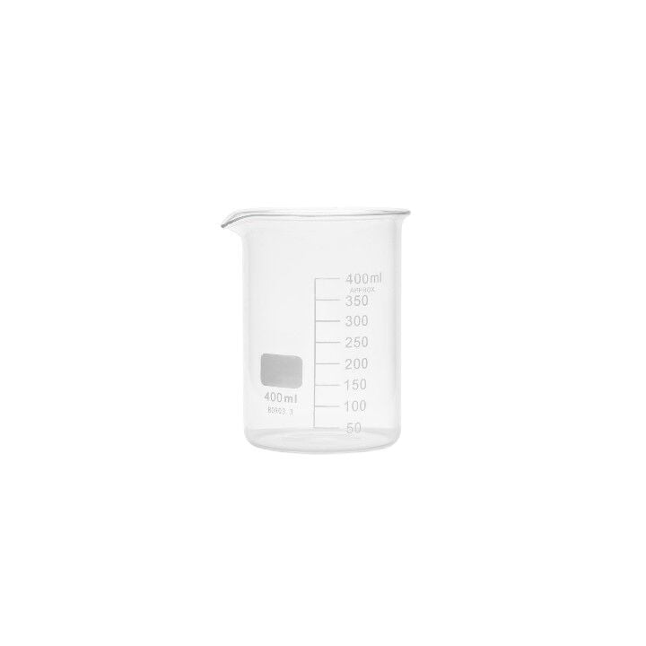 Cam Beher Kısa Form 400 ml – Isıya Dayanıklı Beheri