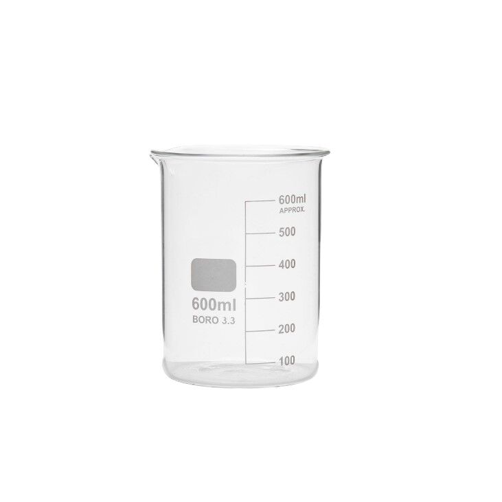 Cam Beher Kısa Form 600 ml – Isıya Dayanıklı Beheri