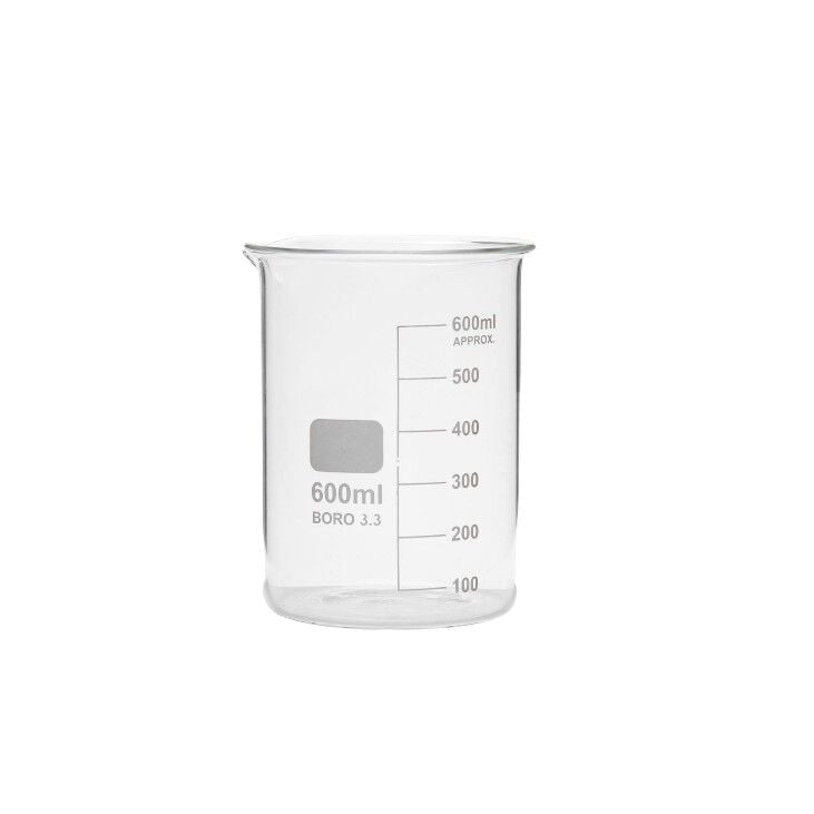 Cam Beher Kısa Form 600 ml – Isıya Dayanıklı Beheri