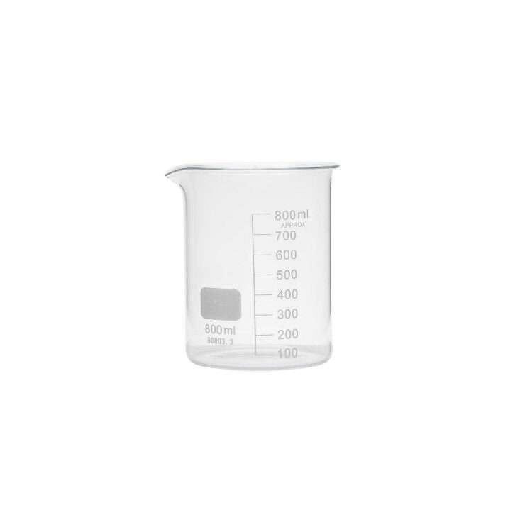 Cam Beher Kısa Form 800 ml – Isıya Dayanıklı Beheri