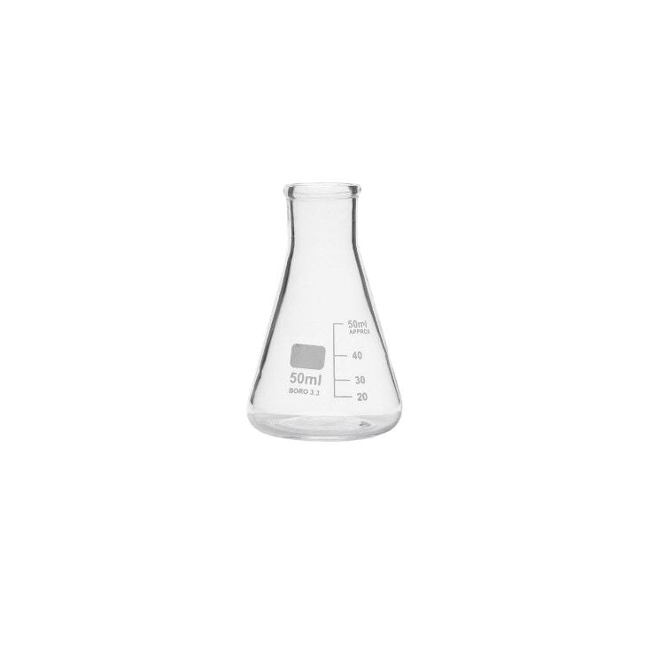 Cam Erlen Dar Boyun 50 ml – Isıya Dayanıklı Şişe