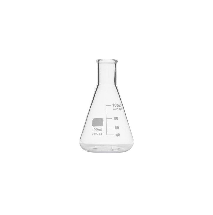 Cam Erlen Dar Boyun 100 ml – Isıya Dayanıklı Şişe