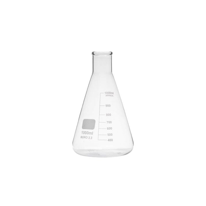 Cam Erlen Dar Boyun 1000 ml – Isıya Dayanıklı Şişe