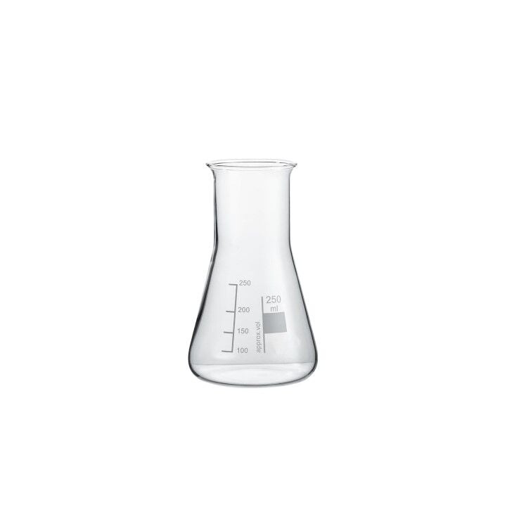 Cam Erlen Geniş Boyun 250 ml – Isıya Dayanıklı Şişe
