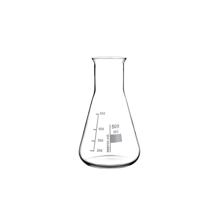 Cam Erlen Geniş Boyun 500 ml – Isıya Dayanıklı Şişe