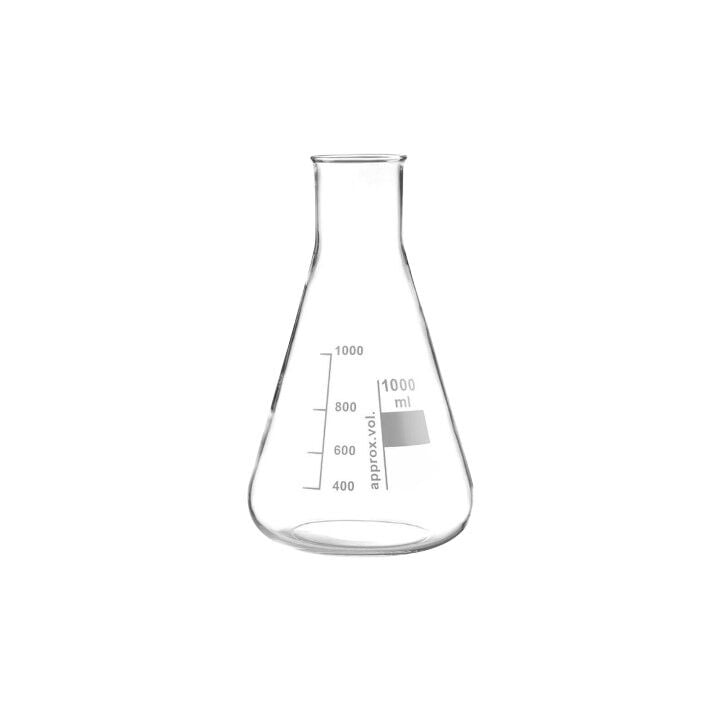 Cam Erlen Geniş Boyun 1000 ml – Isıya Dayanıklı Şişe