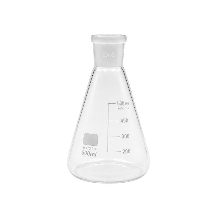 Cam Erlen 29/32 Şilifli 500 ml – Isıya Dayanıklı Şişe