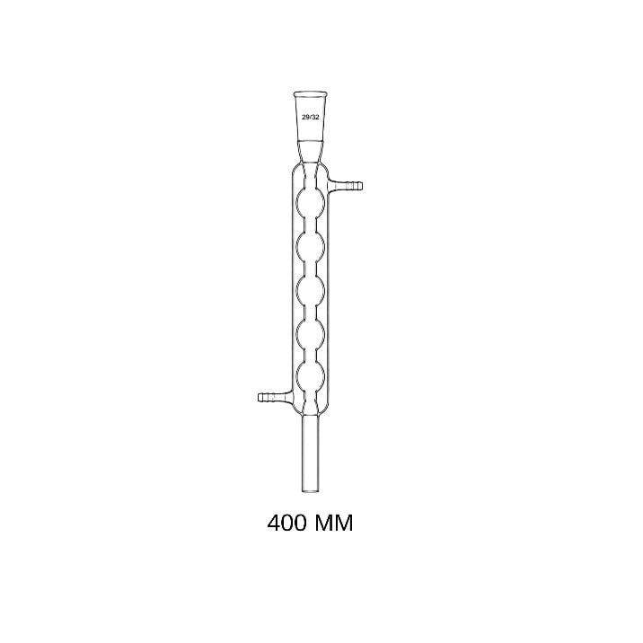 400 mm Allihn Bullu Soğutucu - Dişi 29/32 Tek Şilifli